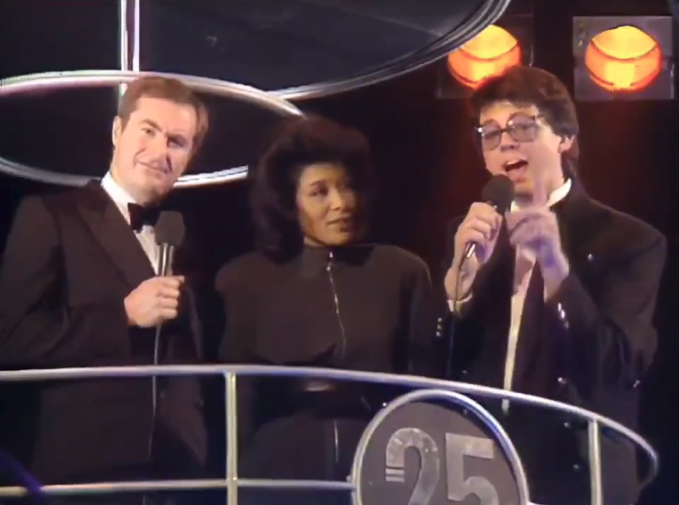 Paul Gambaccini, Moira Stuart and Mike Read on the 25th anniversary of Top of the Pops