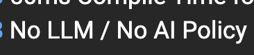 No LLM / No AI Policy