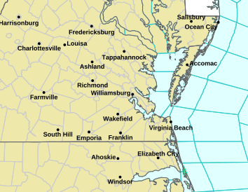 Hazardous Weather Outlook

National Weather Service, Wakefield, VA
549 AM EDT, Sat Jun 27, 2026

Dorchester-Wicomico-Somerset-Inland Worcester-Maryland Beaches-
-Caroline-Westmoreland-Richmond-Northumberland-Lancaster-Middlesex-Accomack-Western Louisa-Eastern Louisa-Western Hanover-Western King William-Western King and Queen-Eastern King and Queen-Western Essex-Eastern Essex-

This outlook is for southeast Maryland, central and east central Virginia, eastern Virginia, north central Virginia, and southeast Virginia.

Today and tonight, isolated strong to severe thunderstorms are possible this afternoon and early evening, with damaging wind gusts as the main threat.

Later next week, very hot conditions are expected, with heat indices of 105 to 110 possible.
