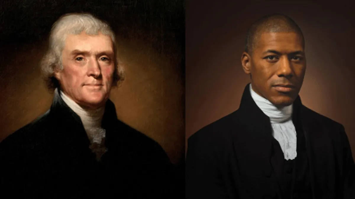 A very American story in one image. Thomas Jefferson and his descendant Shannon LaNier.