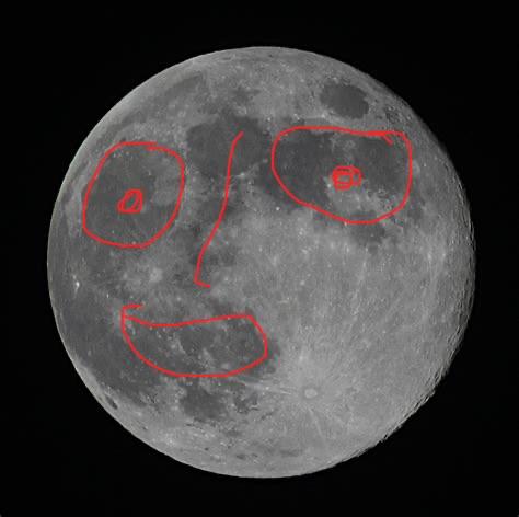 Full moon with a face scribbled on it