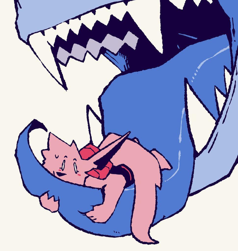 a big dragons maw open with spikey teeth and their long tongue sticking out and curled with my anthro ram-wolf sona clinging near the tip of the tongue with a nervous look