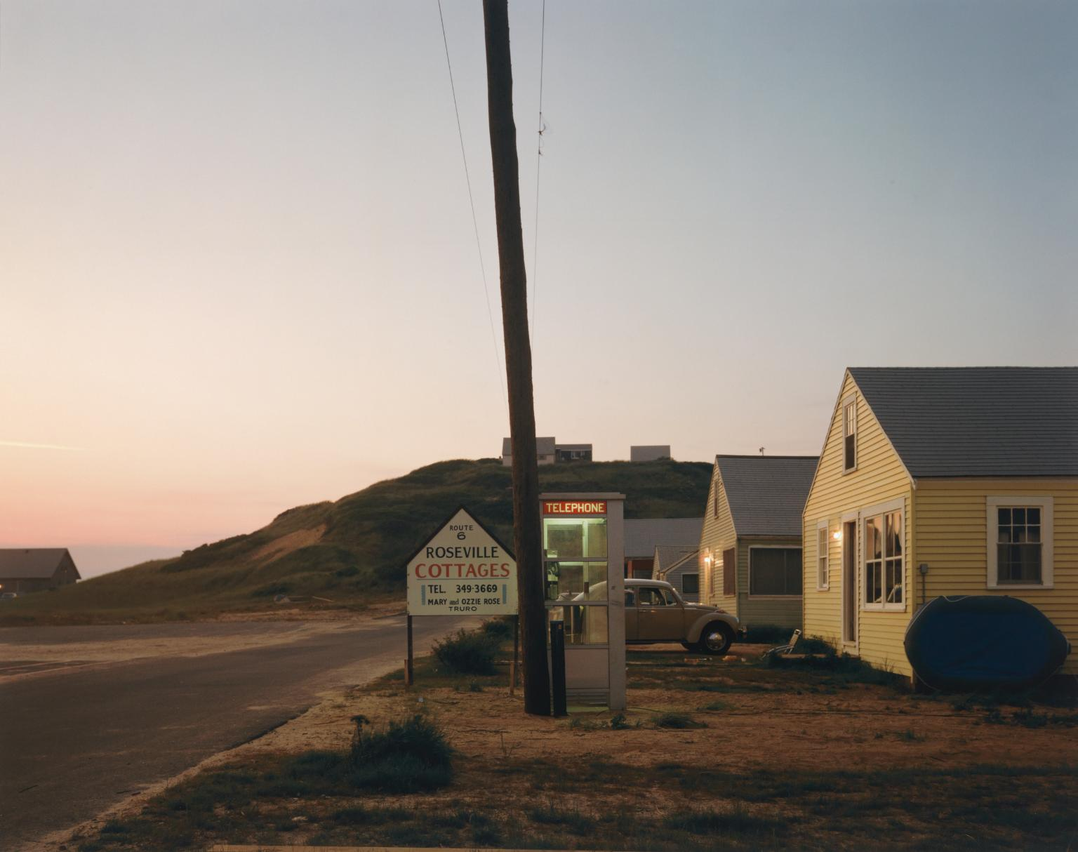 © Joel Meyerowitz, courtesy Howard Greenberg Gallery

Roseville Cottages, Truro, Massachusetts
1976, printed 2023, Joel Meyerowitz

https://www.tate.org.uk/art/artworks/meyerowitz-roseville-cottages-truro-massachusetts-p21065