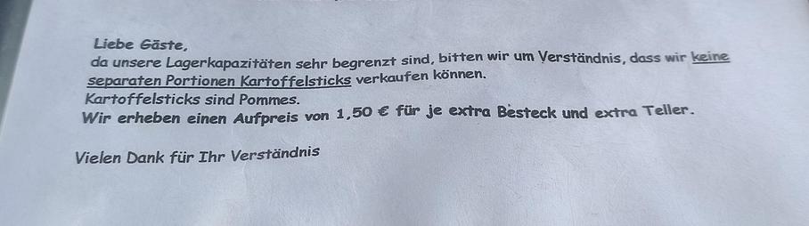 Teil einer Menükarte mit Bildungsauftrag.